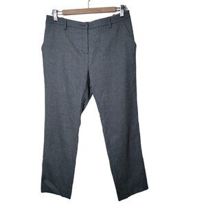 Boden Gray Wool Trousers Woman's Size 8R Lined Mid Rise Straight Leg